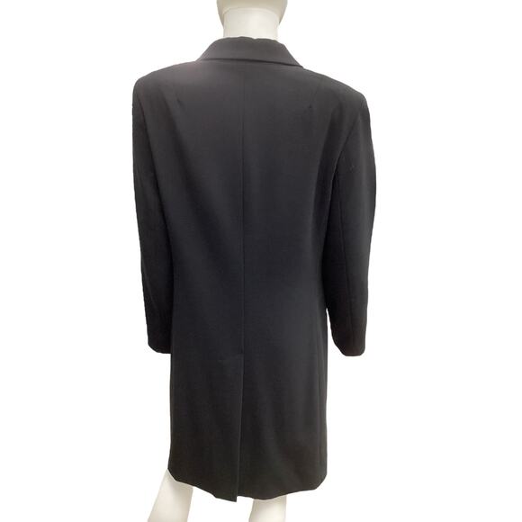 Theory Blazer Women’s Size L Long Polyester Wool Blend Made In USA Classic Black - Picture 5 of 6
